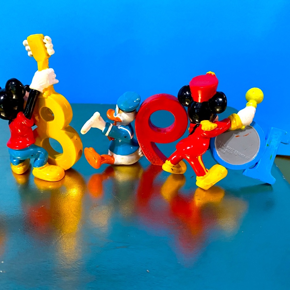 WALT DISNEY VTG 80’s MICKEY PLUTO GOOFY DONALD DUCK w/NUMBERS APPLAUSE PVC TOYS - Picture 10 of 13
